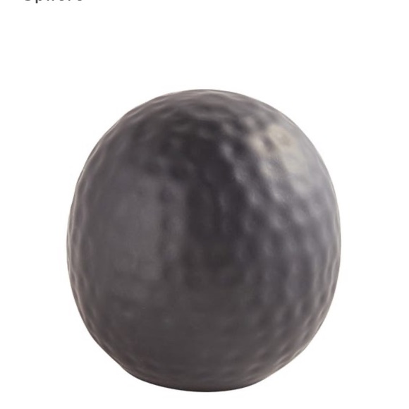 Black Hammered ceramic decorative sphere - Picture 11 of 11